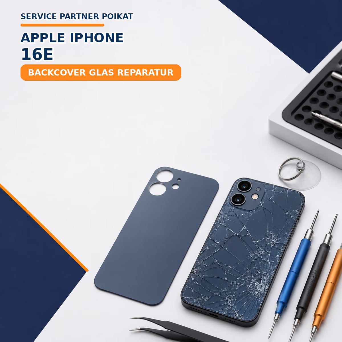 iPhone 16e Backcover Glas Reparatur