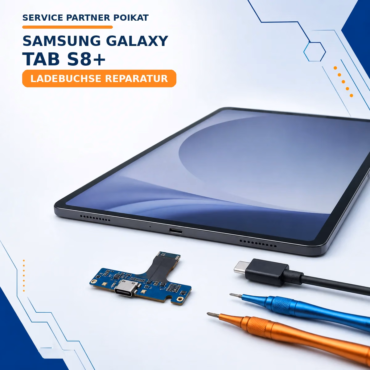 Samsung Galaxy Tab S8+ Ladebuchse Reparatur