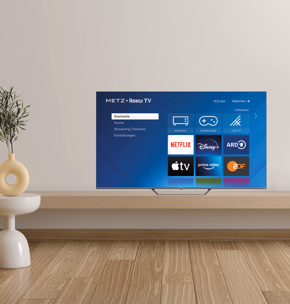 METZ blue 43MQE7001Z – Wohnraumansicht