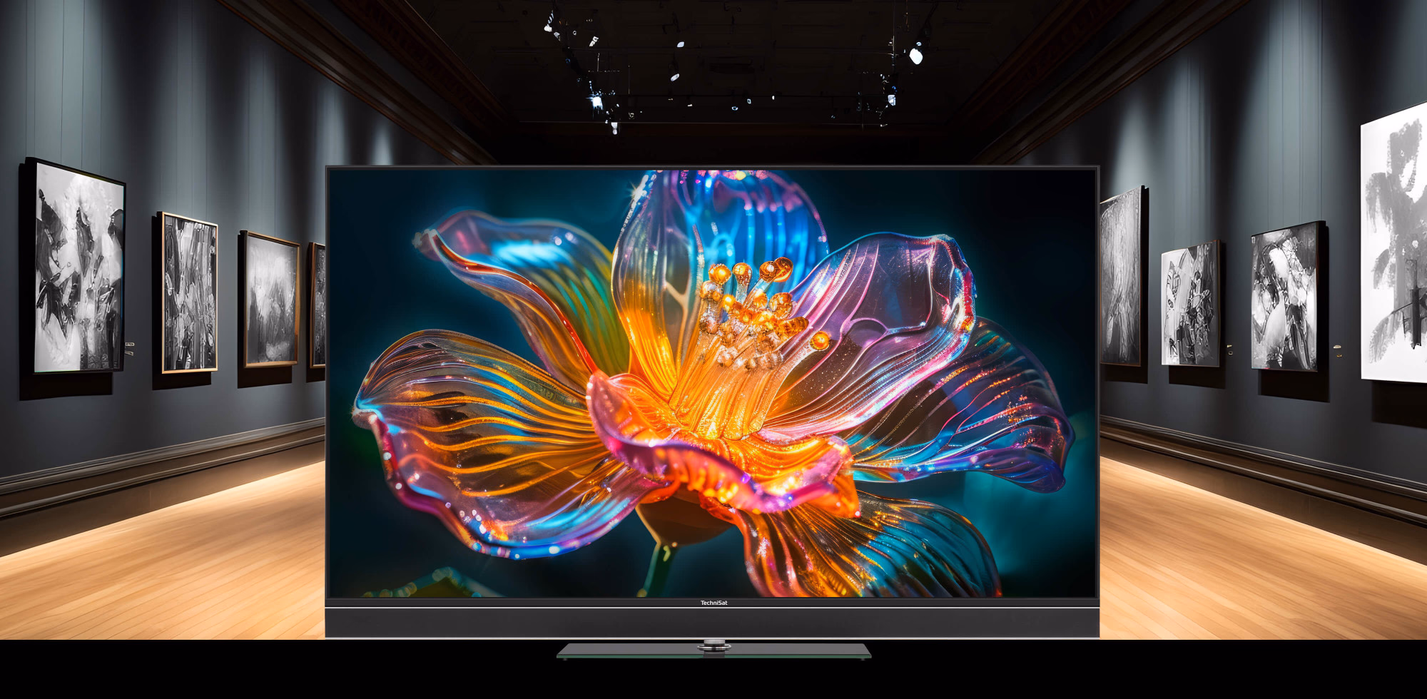 Wohnzimmeransicht des TechniSat TECHNIVISTA 65 UHD CL
